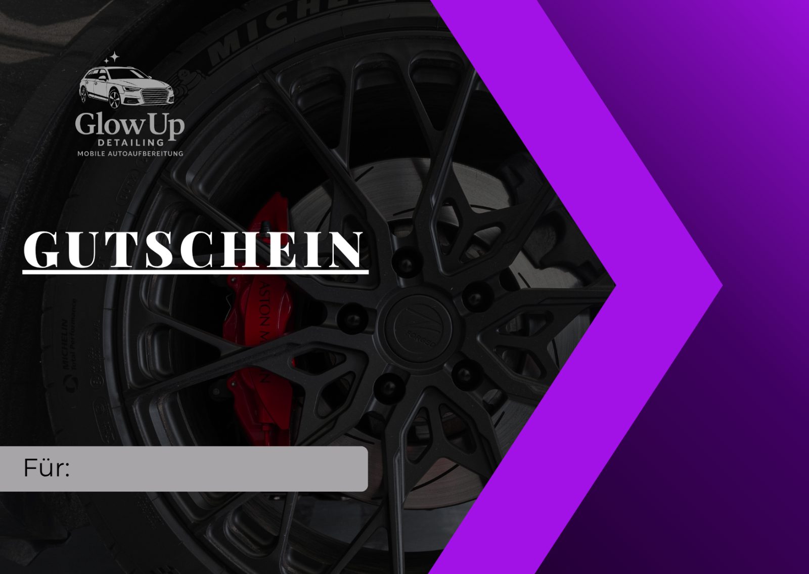 Gutschein-Vorlage GlowUp Detailing